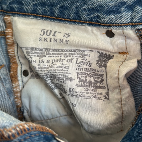 Levi 501 skinny size 27, 28 length - Picture 5 of 7